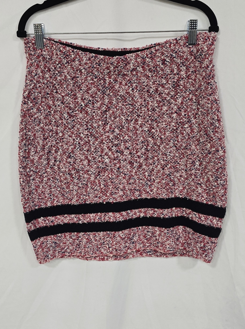 Rag & Bone L Halstead boucle varsity skirt runway tweed, pull up, elastic waist - Picture 2 of 8